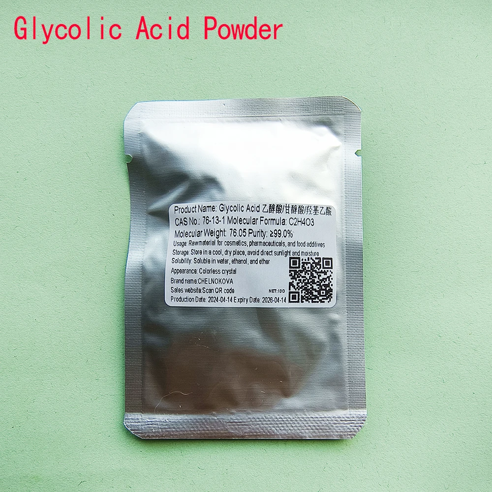 Glycolic acid powder aha material for 20% 30% 35% 40% 5ml 10ml 50% 70% Raw materials for skincare products