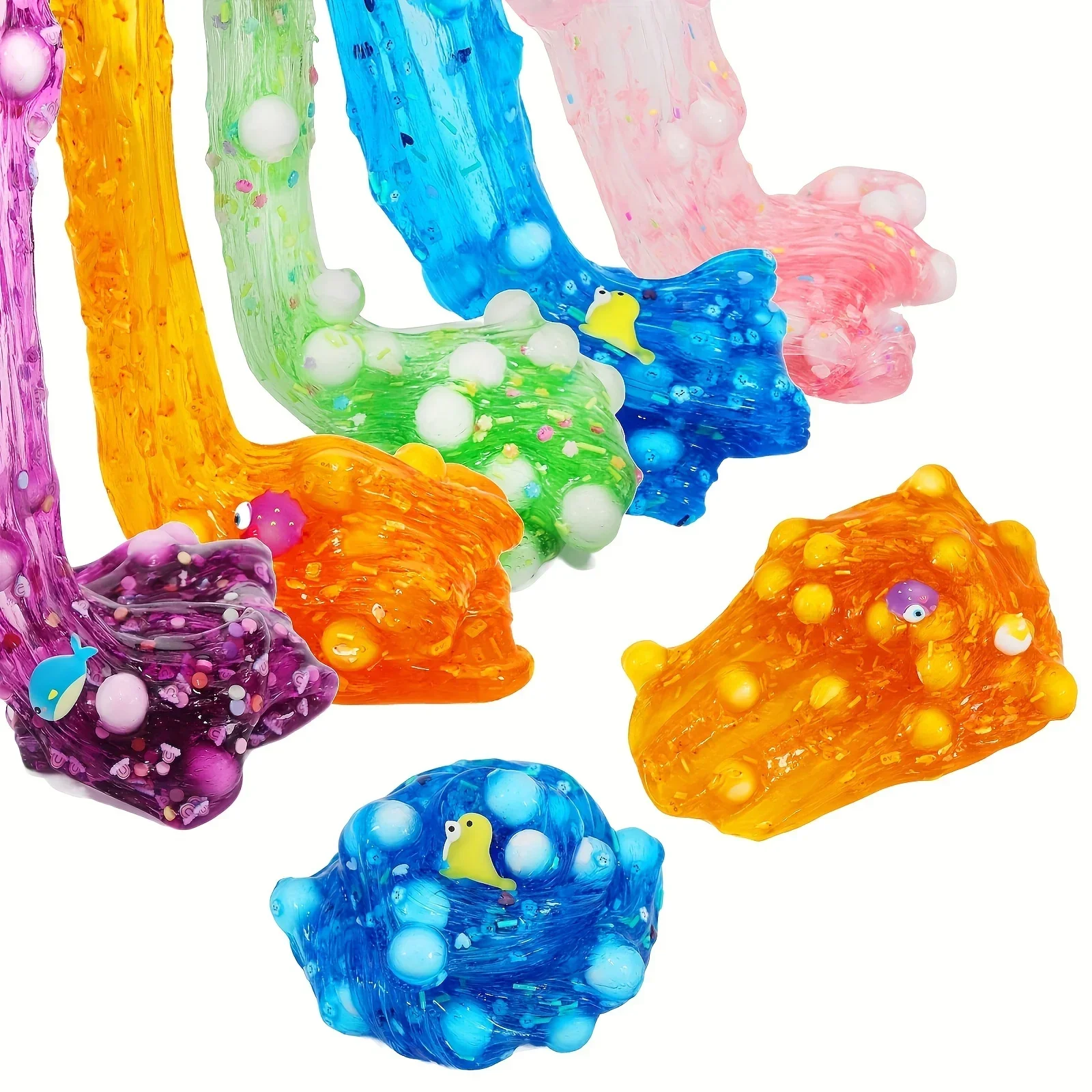 70ml Crystal Mud Bullhead Glue Colored Mud Decompression Toy Ocean Set Clay Glue Colored Mud Decompression Toy 5 Colors