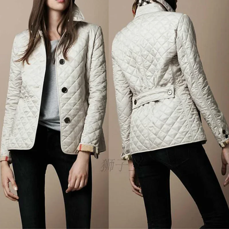 Autumn and Winter Lapel Dress Small Cotton Jack Female New Fashion Single-breasted Temperament Slim Silk Warm Jacket