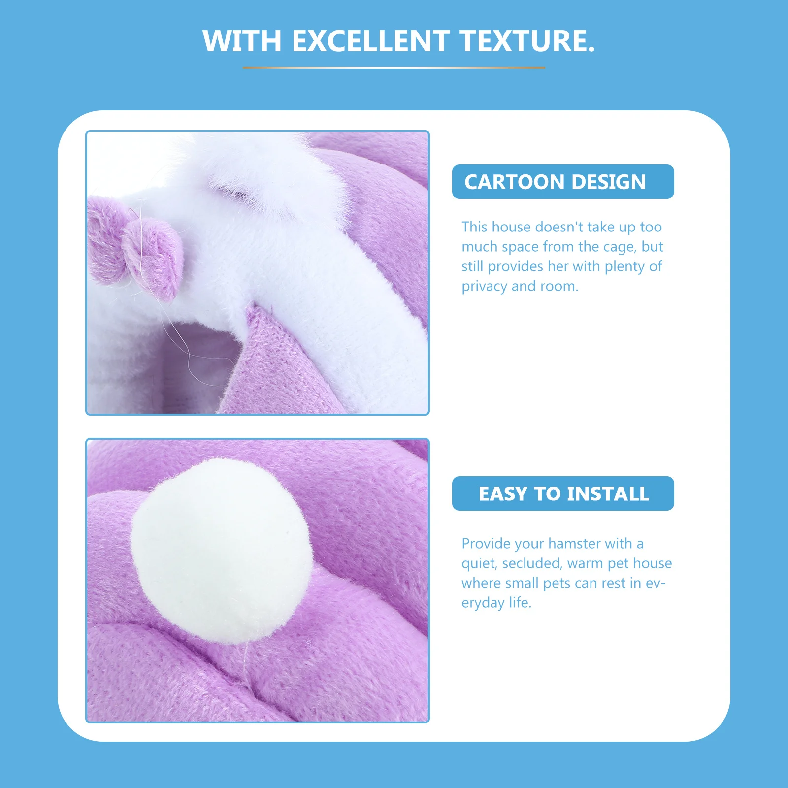 

Small Animals Warm Cotton Nest Winter Hamster Bed Thickened Guinea Pig House Comfortable Rest Resistant