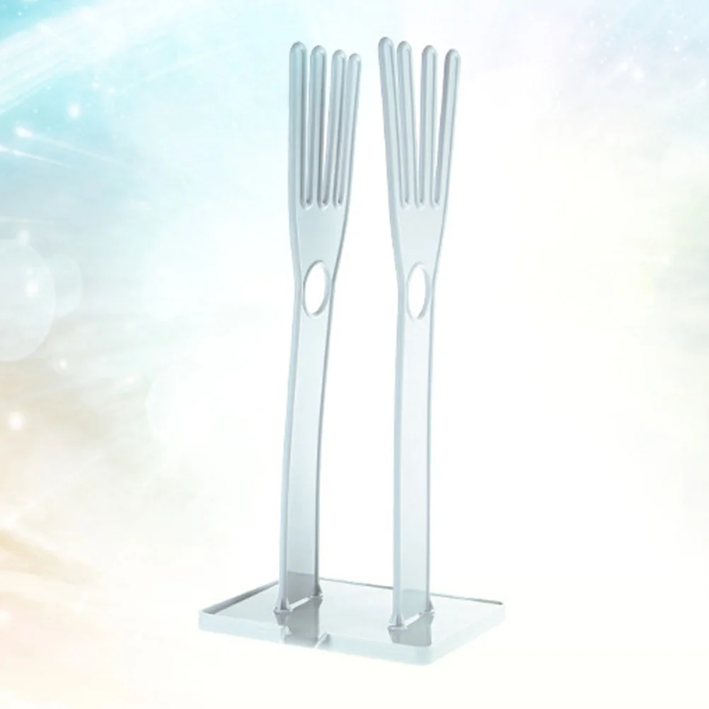 Gloves for Cleaning The Mitten Multi-functional Drain Rack Cup Hooks Blue Dish Cloth Shelf