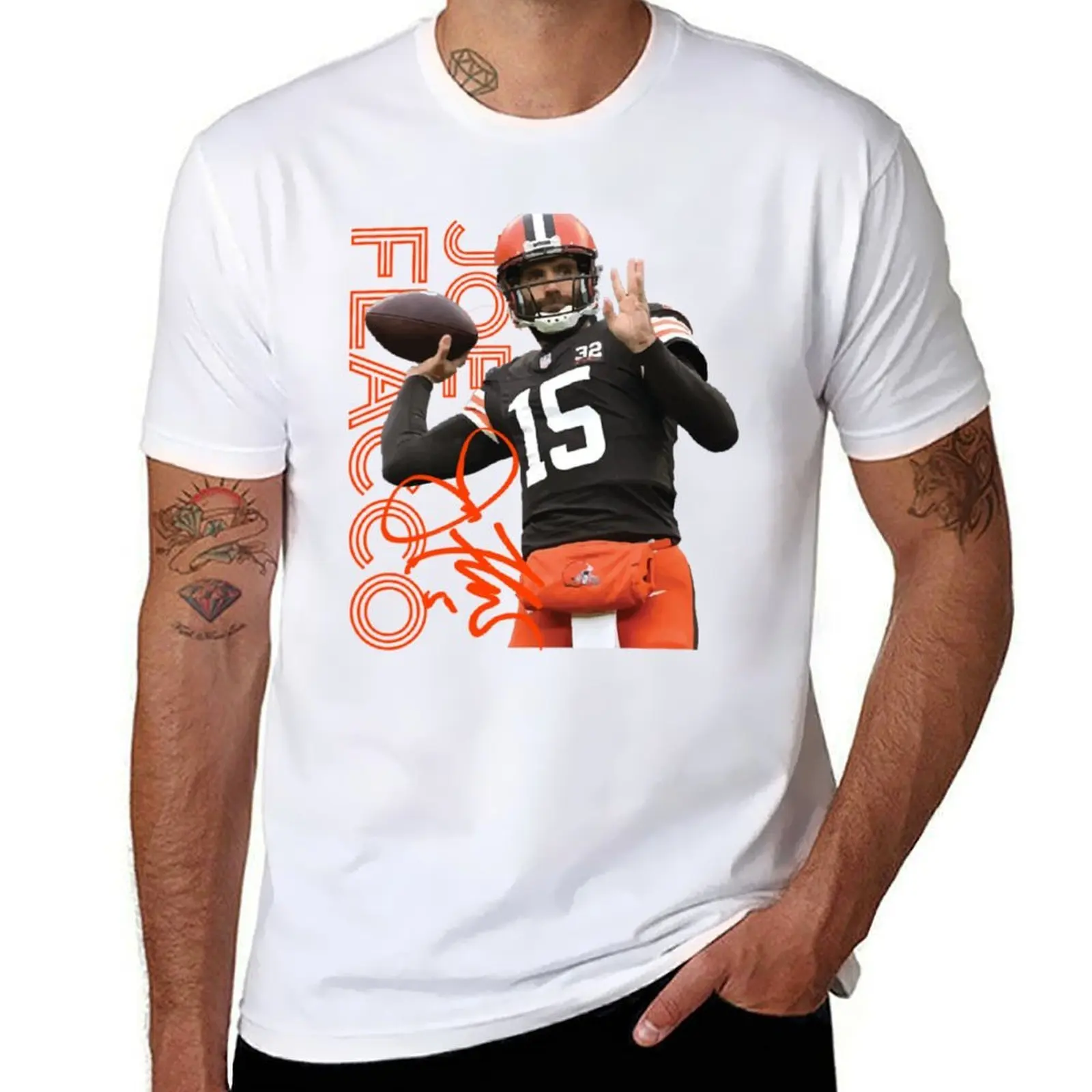 

Joe Flacco T-Shirt printed t shirts for man man t shirt luxury T-Shirt
