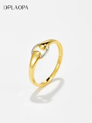DPLAOPA Women100% 925 Sterling Silver Circle Ring 2024 Simple New Luxury Party Anniversary Wedding Gift Fine Fashion Jewelry