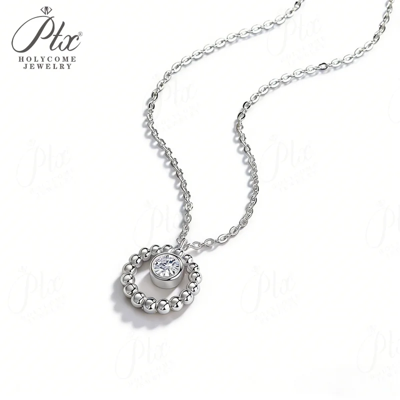 

Moissanite Necklace 0.5CT 925 Sterling Silver GRA Certified Round 5mm for Exquisite Jewelry Gifts for Women’s Anniversaries