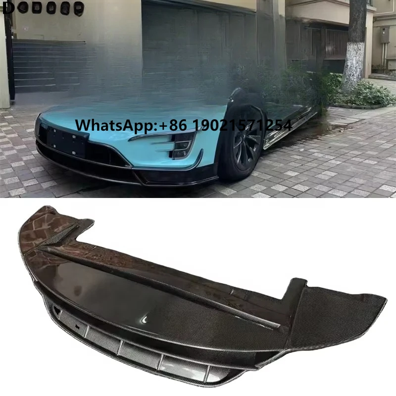 

For Model X New Energy Electric Vehicle RZ Style Carbon Fiber Front Lip Front Bumper Front Shovel Accessory Kit