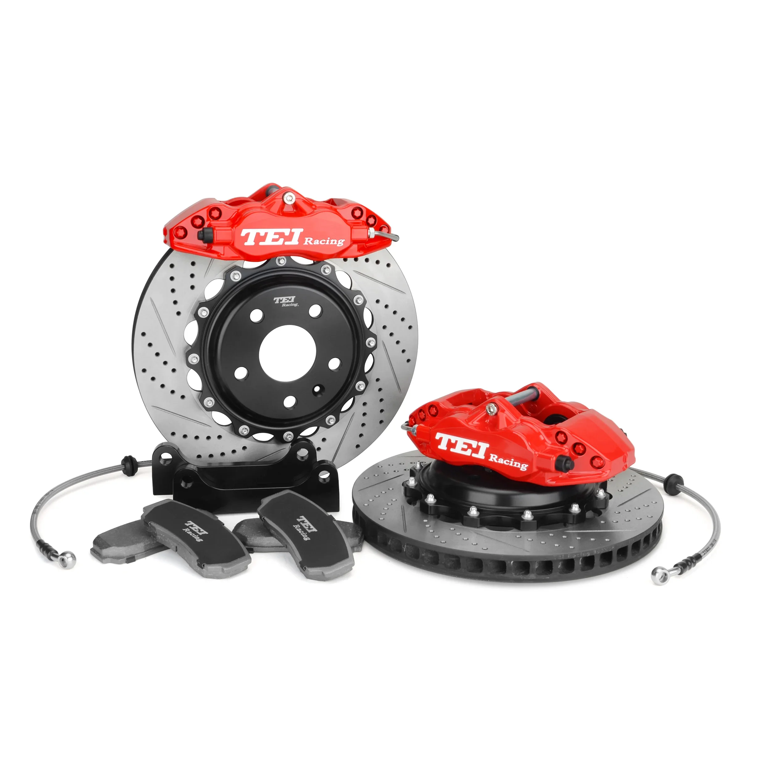 Высококачественный тормозной комплект 4-ПОРШНЕВОЙ МОДЕЛИ P40S-R для 17-дюймового 18-дюймового автомобиля с диском 330 345 355*28 мм Высококачественный тормозной комплект 4-ПОРШНЕВОЙ МОДЕЛИ P40S-R для 17-дюймового 18-дюймового автомобиля с диском 330 345 355*28 мм