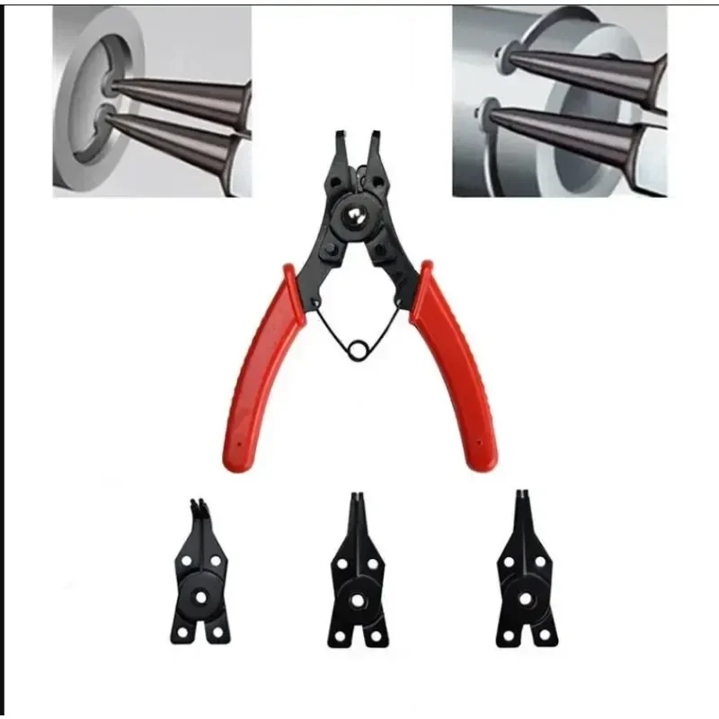 4 IN 1 Multifunctional Snap Ring Pliers Multi Tools Multi Crimp Tool Internal External Ring Remover Retaining Circlip Pliers