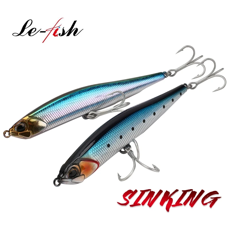 Le peixe 8g-24g afundando lápis isca de pesca armadilha de mel corrico wobblers isca dura água salgada para robalo truta