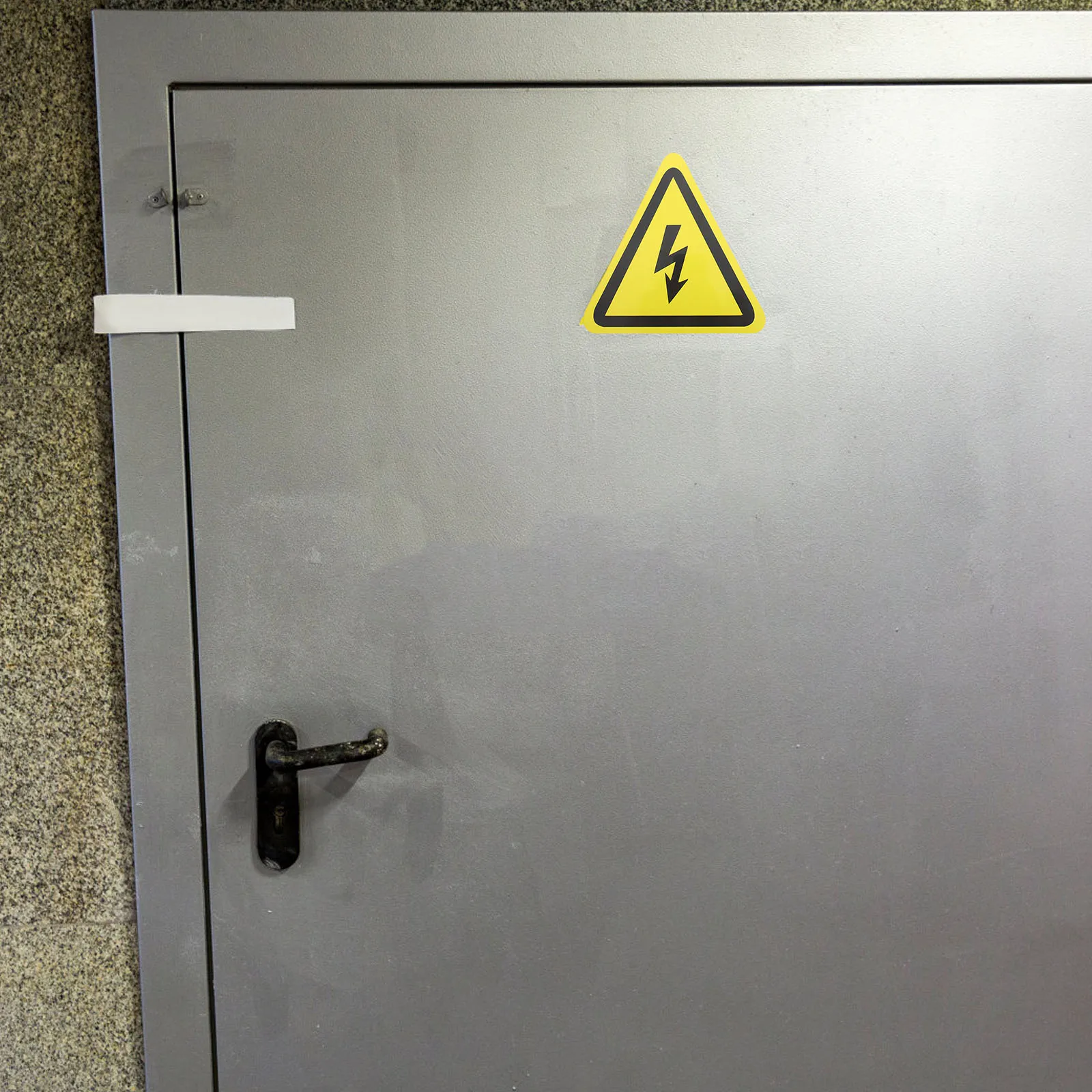 

4pcs High Voltage Warning Stickers 12cm Yellow Safety Triangles for Electric Signs Traffic Warning Labels