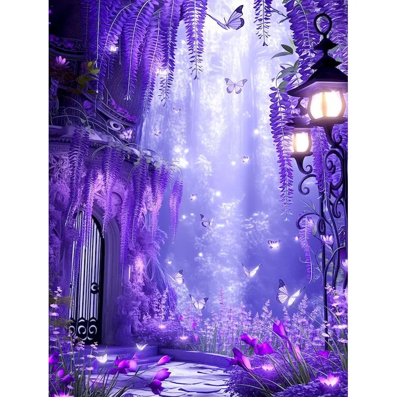

GATYZTORY Purple Forest Paint By Numbers Adults Crafts Drawing Kit Scenery for Adults Beginners Wall Art Picture Picture On Numb