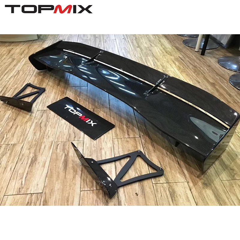 For Mitsubishi Lancer Evolution VII/VIII/IX/X VT-Style Double-Layer Carbon Fiber Rear Wing Spoiler view 3