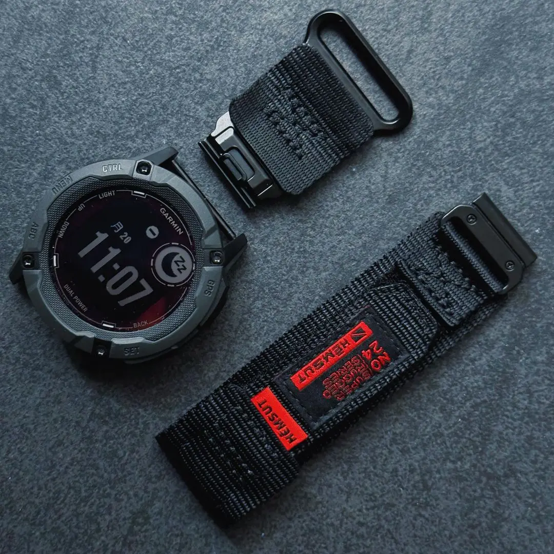 HEMSUT Watch Band For Garmin Instinct Nylon Quickfit 20 22 26mm Sports Wrist Strap Compatible  Fenix8 7 6 EPIX /Enduro /Tactix