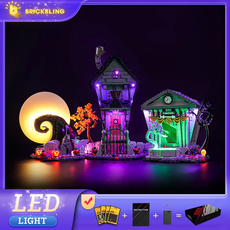 

Комплект светодиодного освещения Brick Bling 21351 подходит для «Кошмар Тима Бертона перед Рождеством» (за исключением строительных блоков)