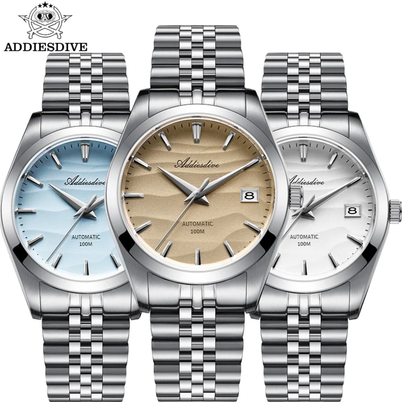

ADDIESDIVE Top Brands Men's Watch 39mm 10Bar Waterproof Calendar Window Sapphire Glass Japan NH35A Automatic Mechanical Watch