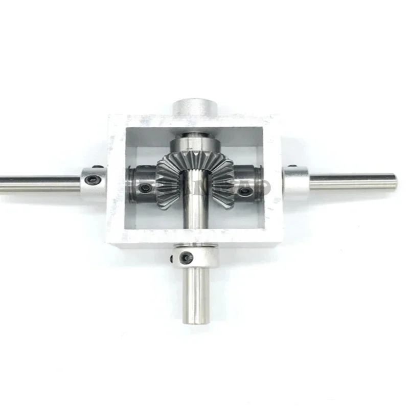 90 Degree Right Angle Transmission Directional Umbrella Gearbox Aluminum Frame Miniature Angle Converter 1:1