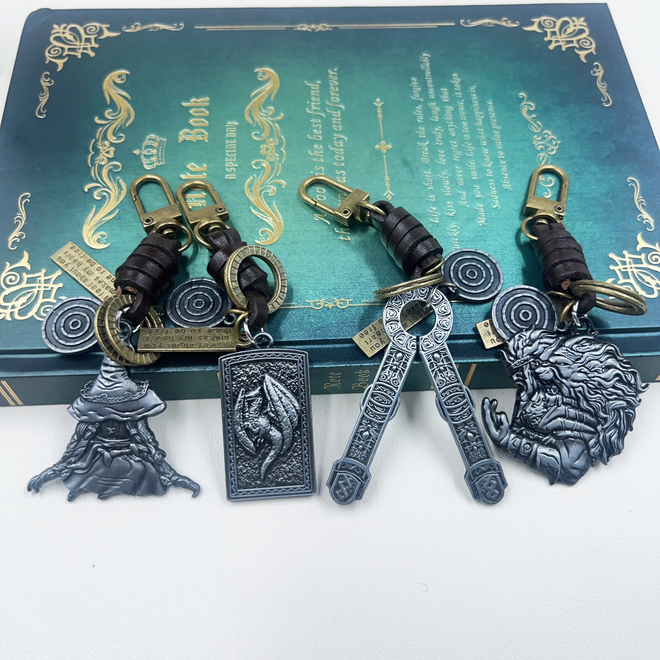 30cm Damascus Steel-patterned Greatsword Keychain ER Game Peripherals Full Metal Models Blade for Home Ornaments Cosplay Gifts