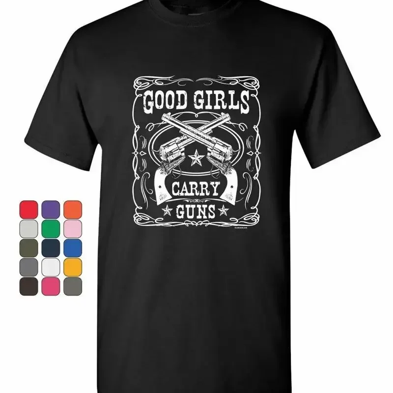 Good Girls Carry Guns T-Shirt 2A Girls With Guns 2nd Amendment Mens Tee Shirt