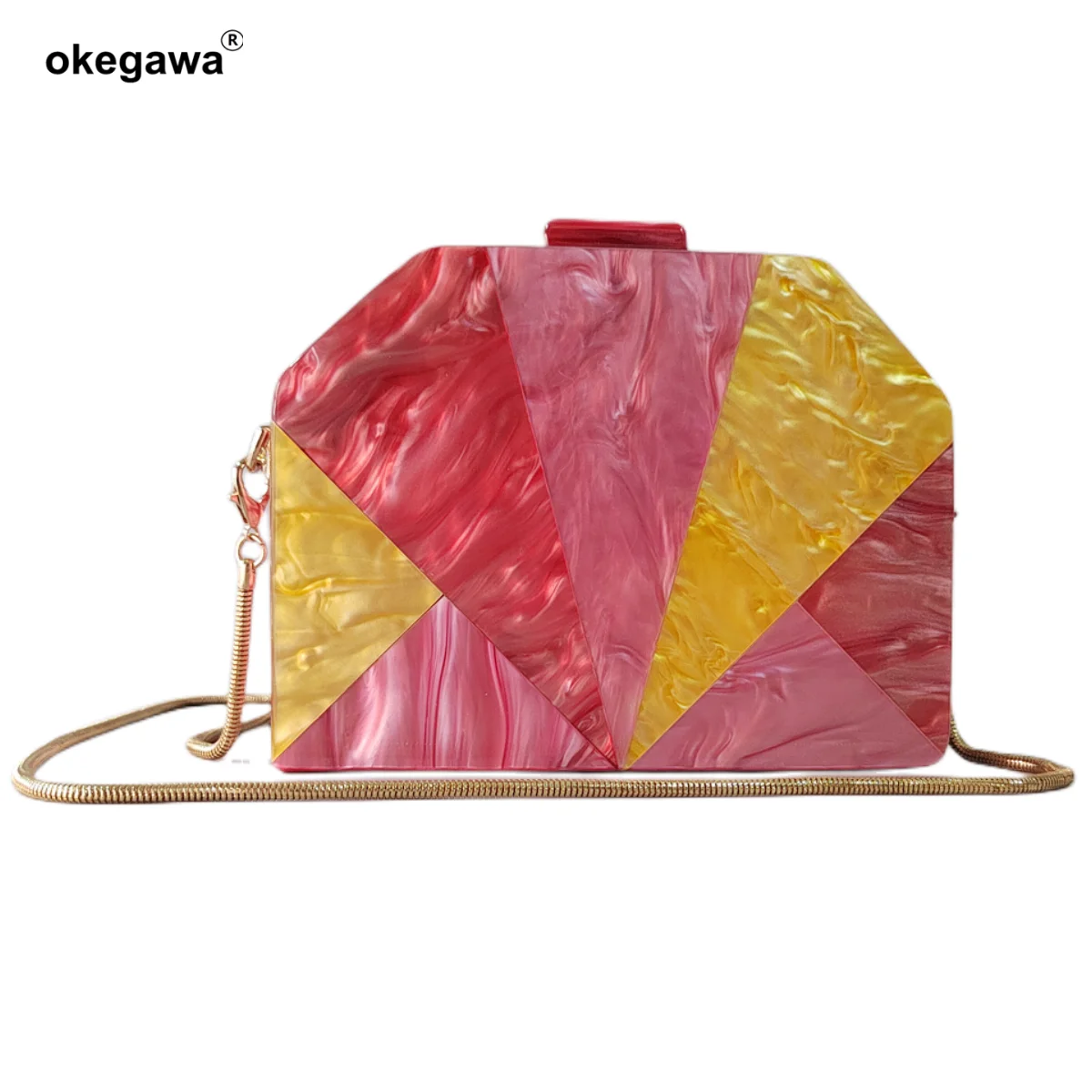 

Geometric Colorful Patchwork Acrylic Bag Brand Woman Luxury Avondtassen Ladies Hand Bags Party Evening Beach Summer Wallet Purse