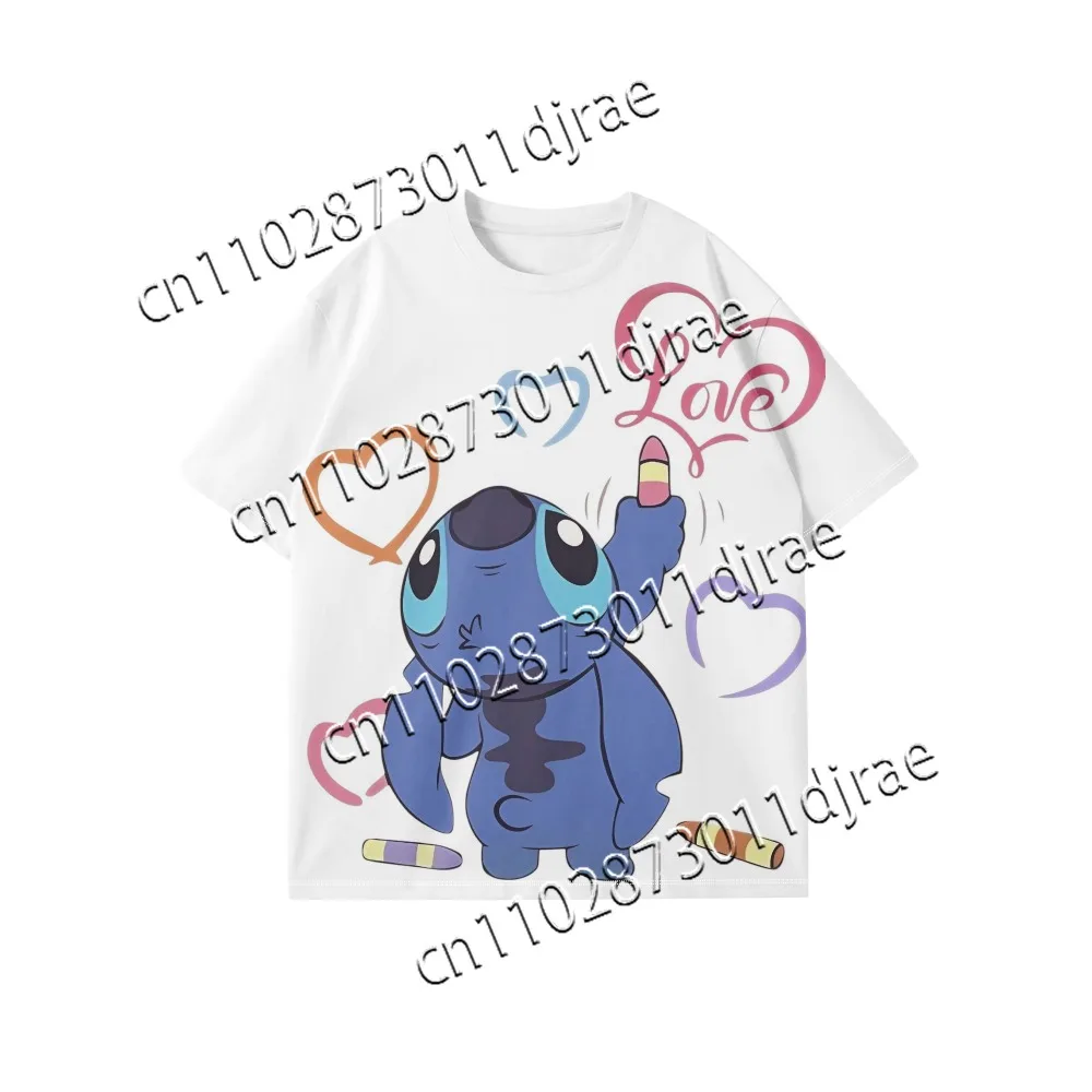 غرزة 2025 موضة جديدة الاتجاه تيشيرت صيفي ثلاثية الأبعاد نمط الطباعة تي شيرت مريح التجفيف السريع الكبار الأطفال نفس تي شيرت