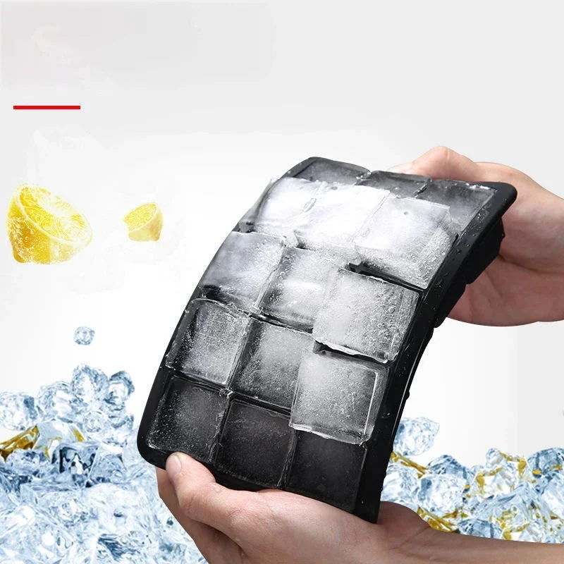 4/6 Grid Big Ice Tray Mold Giant Jumbo Large Food Grade Silicone Ice Cube Square Tray Mold DIY Ice Maker Ice Cube Tray