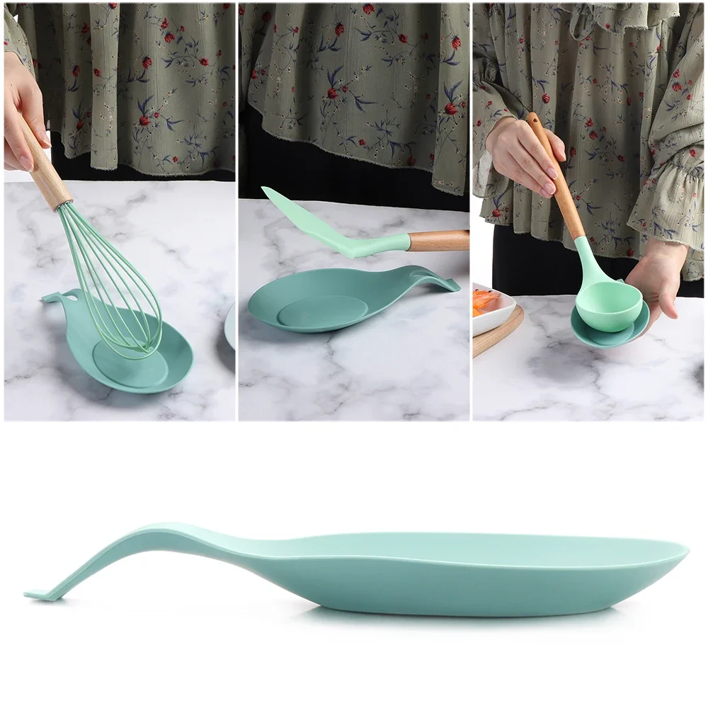 Silicone Insulation Spoon Shelf Heat Resistant Placemat Drink Glass Coaster Tray Spoon Pad Eat Mat Pot Holder Kitchen Tool