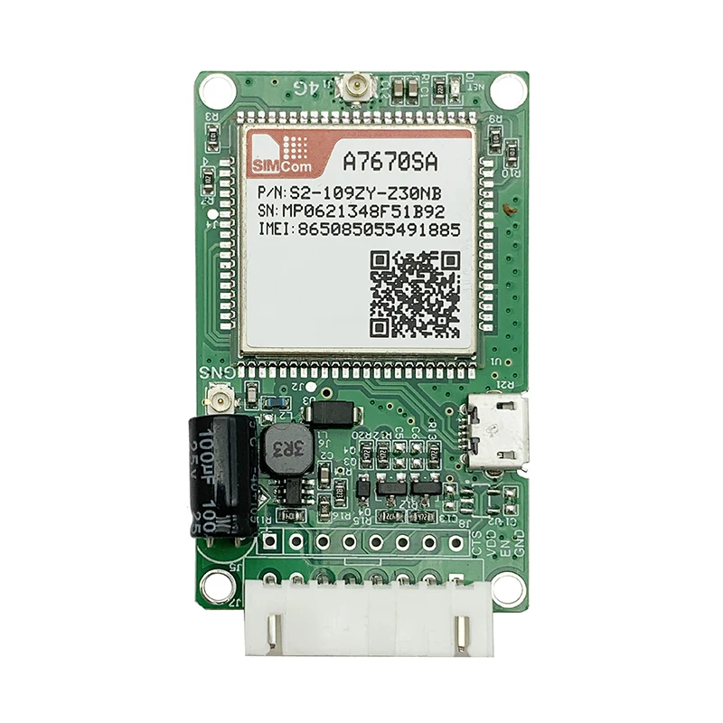 

SIMCOM A7670SA LTE Cat1 module core board with SIM card slot TTL UART 2G LTE-FDD B1/B3/B5/B7/B8/B20 GSM 900/1800MHz