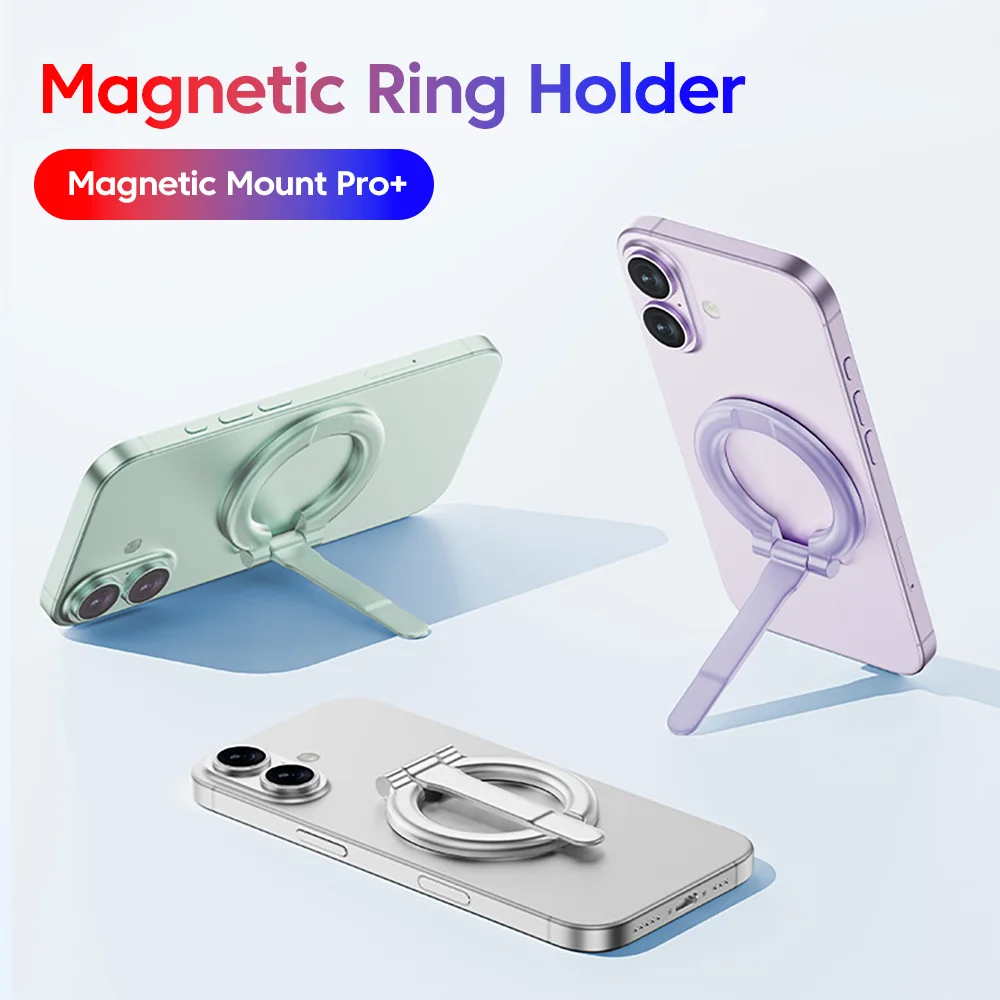 

Magnet Finger Ring Mobile Phone Stand Portable Foldable Outdoor Selfie Multifunctional 360Degree Rotation Metal Magnetic Bracket