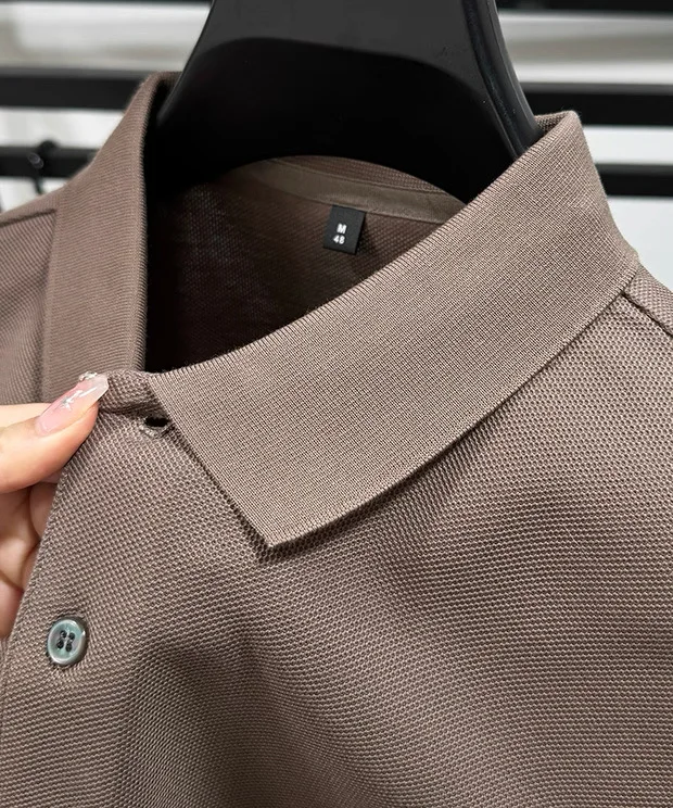 100% reine Baumwolle, hochwertiges Marken-Herren-Poloshirt mit kurzen Ärmeln, Sommer 2026, luxuriöses klassisches Mode-Golf-Oberteil, lässiges Business-T-Shirt – Detail 19