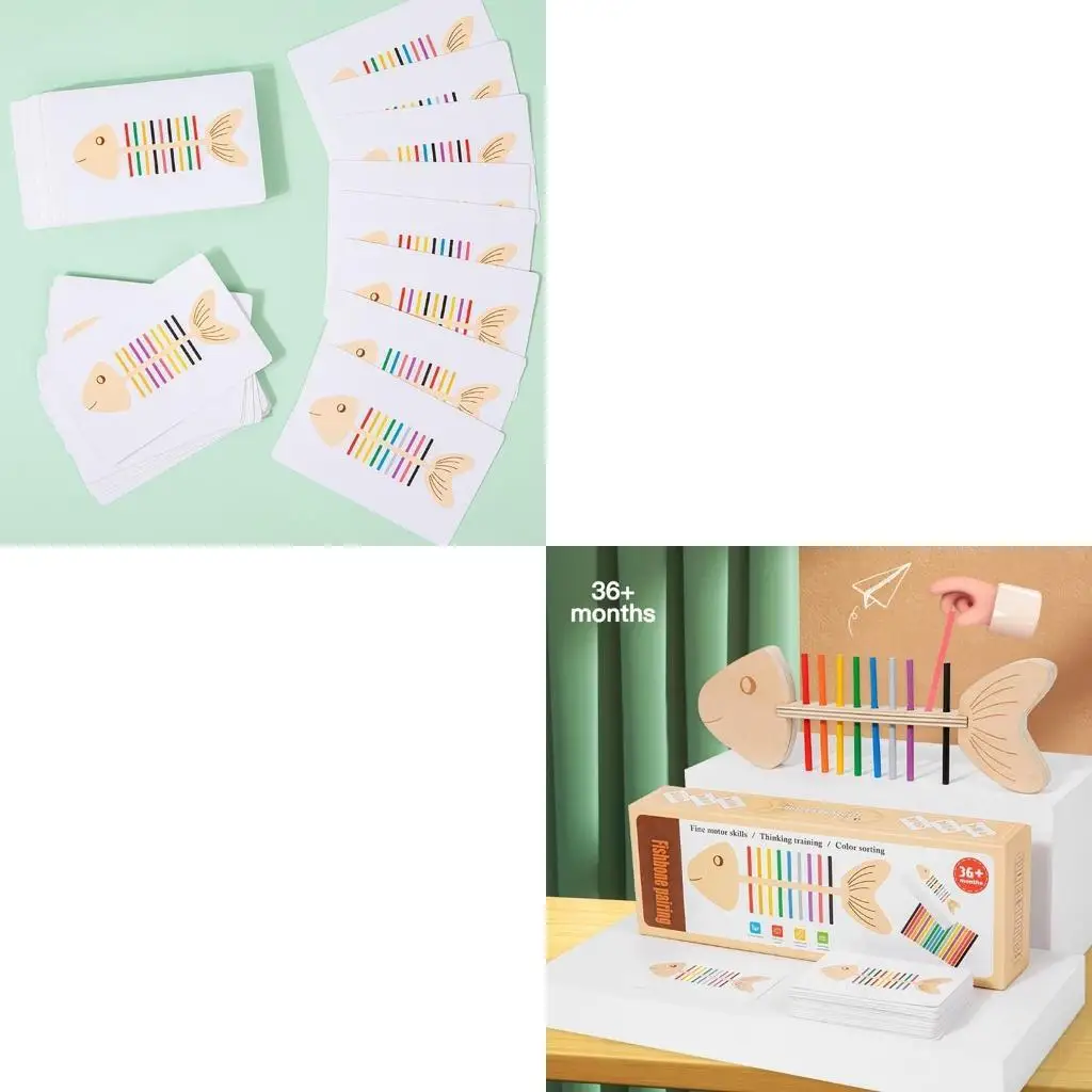 

Обучающая игрушка-головоломка для дошкольников из рыбьей кости для развития цветовосприятия детей