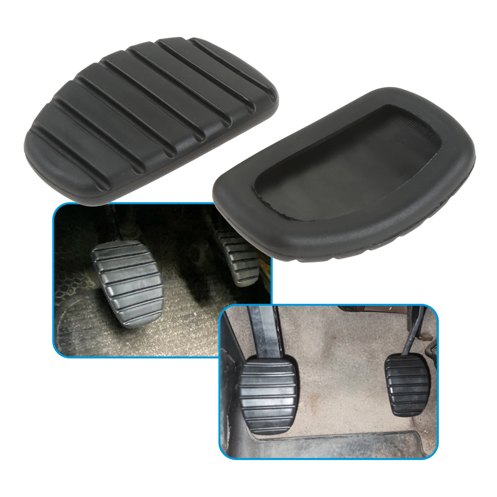 2Pcs Car Brake Clutch Foot Pedal Pad Covers 8200183752 7700416724 7700428354 for Renault Scenic 2 2003-2010 Grand Scenic 2004-09