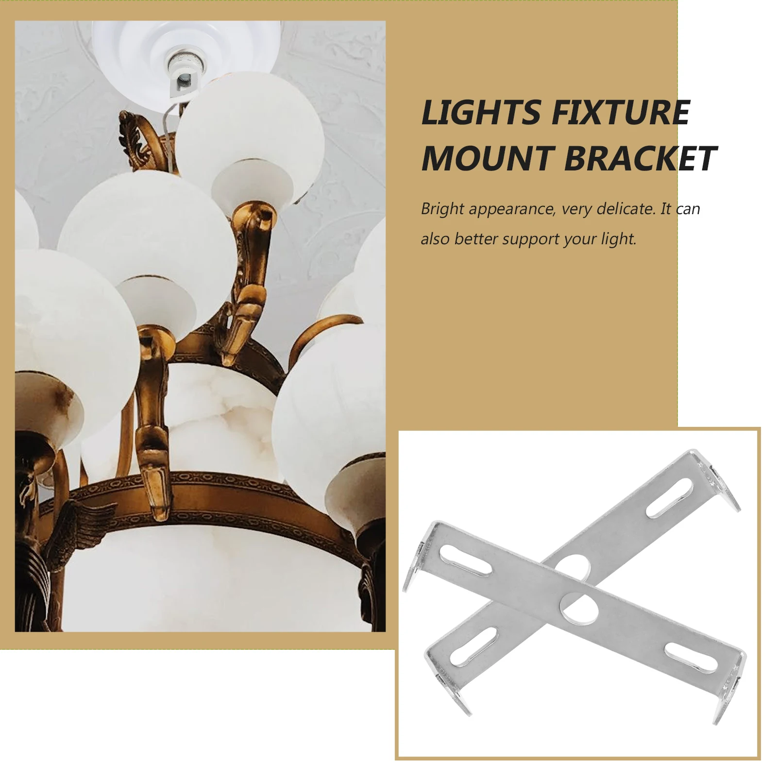 

10 set Mount Bracket Wall Ceiling Lamp Fixture Hook Hanging Fittings Sturdy Rack Diy Tools Silver Color