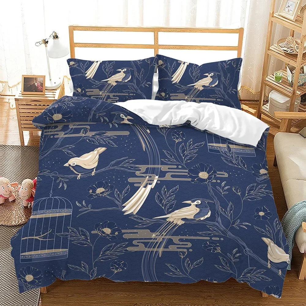 Butterflys Birds Flying Animal Comfortable Duvet Quilt Cover Pillowcase Bedding Set Children Bedroom Decoration Home Textile
