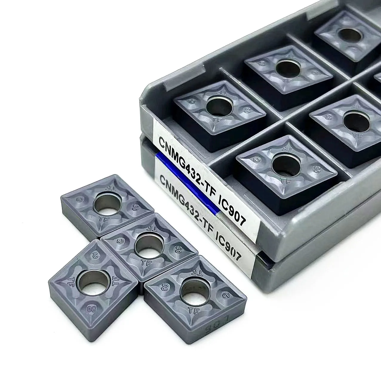 Herramientas de torneado externo CNMG120404 CNMG120408 TF IC907 IC908 inserto de carburo CNMG120404 TF IC907 IC908 insertos de herramientas de torno de Metal