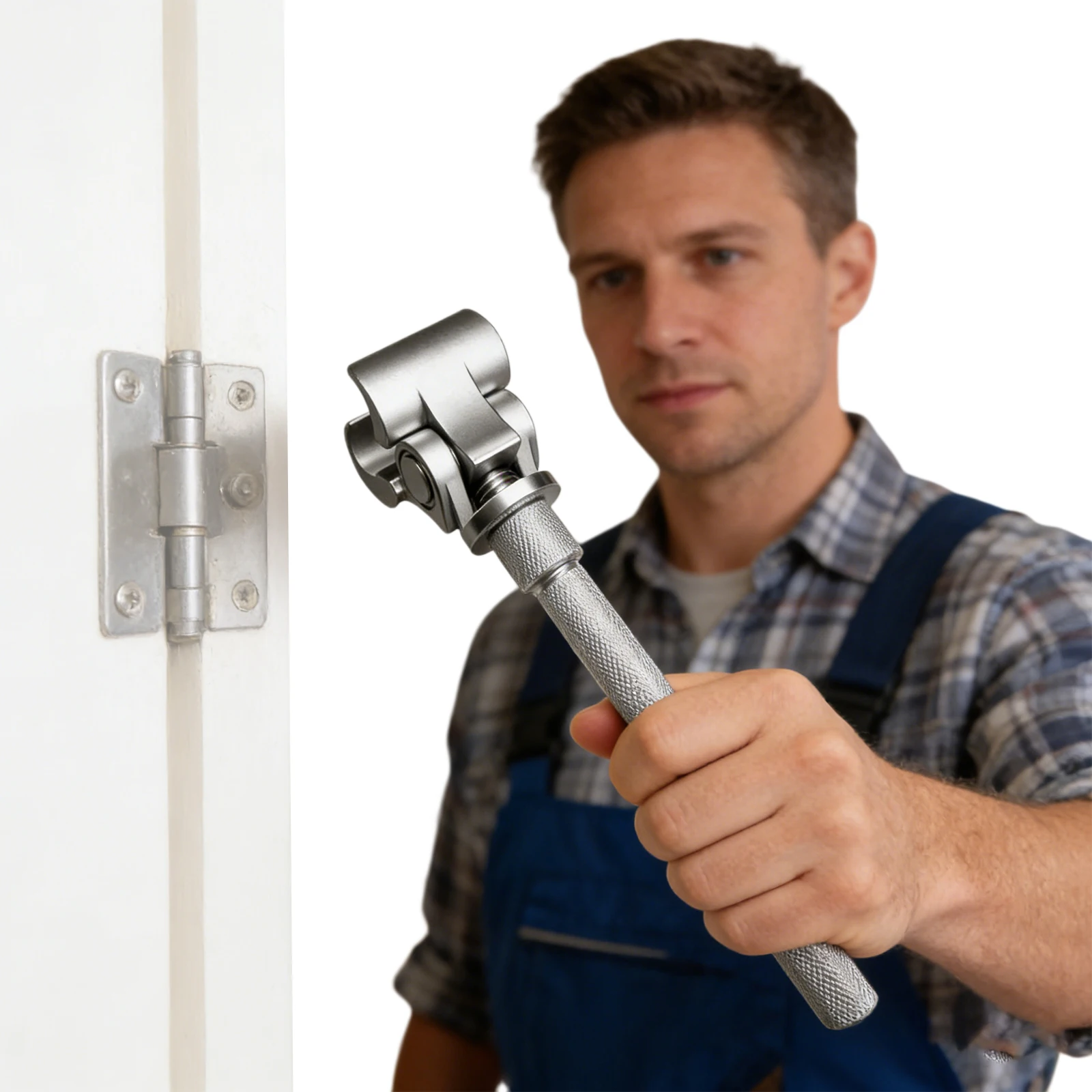 Door Hinge Adjustment Tool Universal Fit for Interior & Exterior Doors Stainless Steel Door Hinge Tool for Sagging Doors