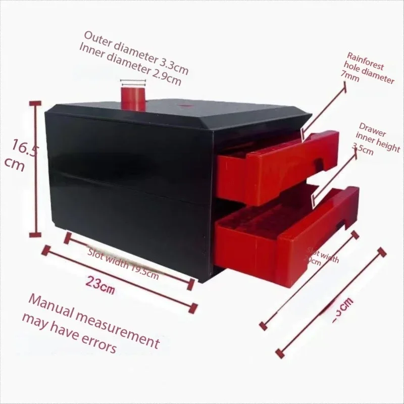 Double pull-out filter box rain shower plate fish tank bottom filter rain dry and wet separation drawer box plastic drip box