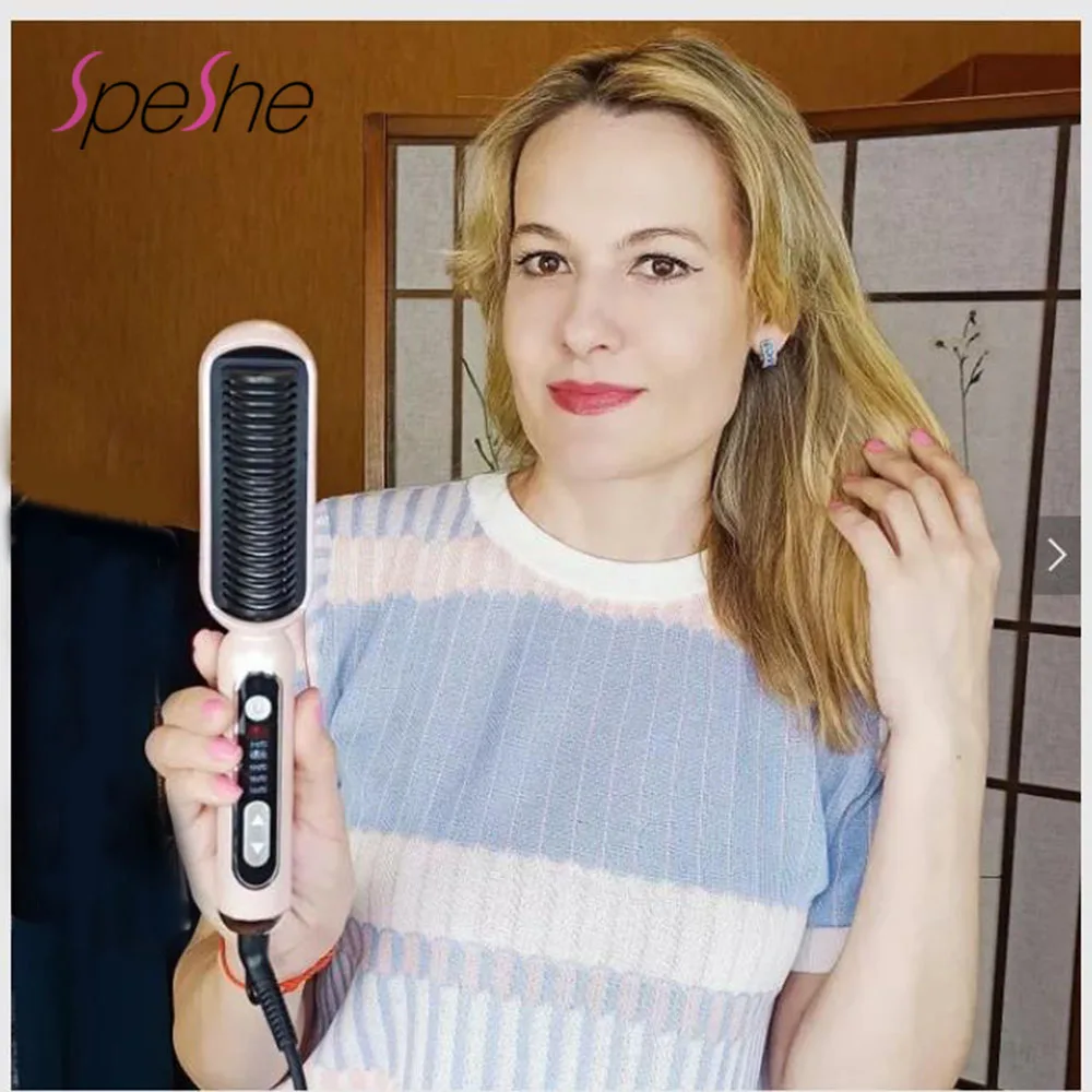 

Straight Hair Comb Straightener Negative ion does not hurt Straight Hair Curls Dual-use Lazy Curling iron Electric Curling Comb