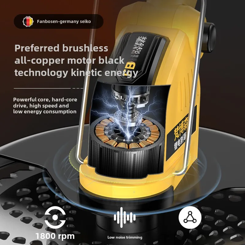 High Power Lithium-ion Rechargeable Lawn Trimmer for Small Home Use Grass Cutter Edger and Weed Eater