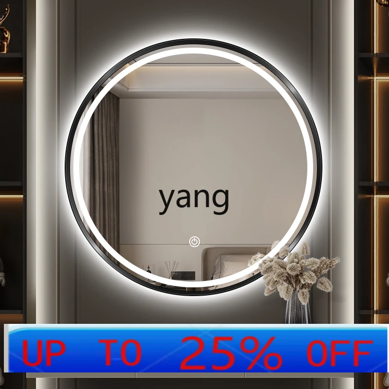 

LTT smart round touch screen wall-mounted with frame bathroom round mirror