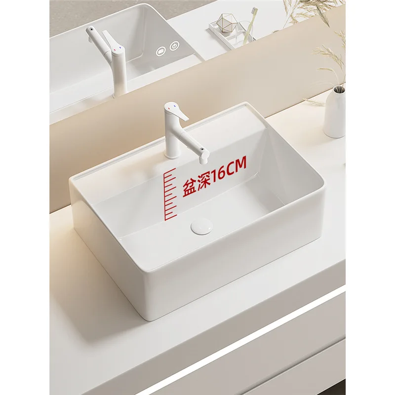 Super deep table basin single basin integrated ceramic wash basin household bathroom cabinet toilet balcony washbasin
