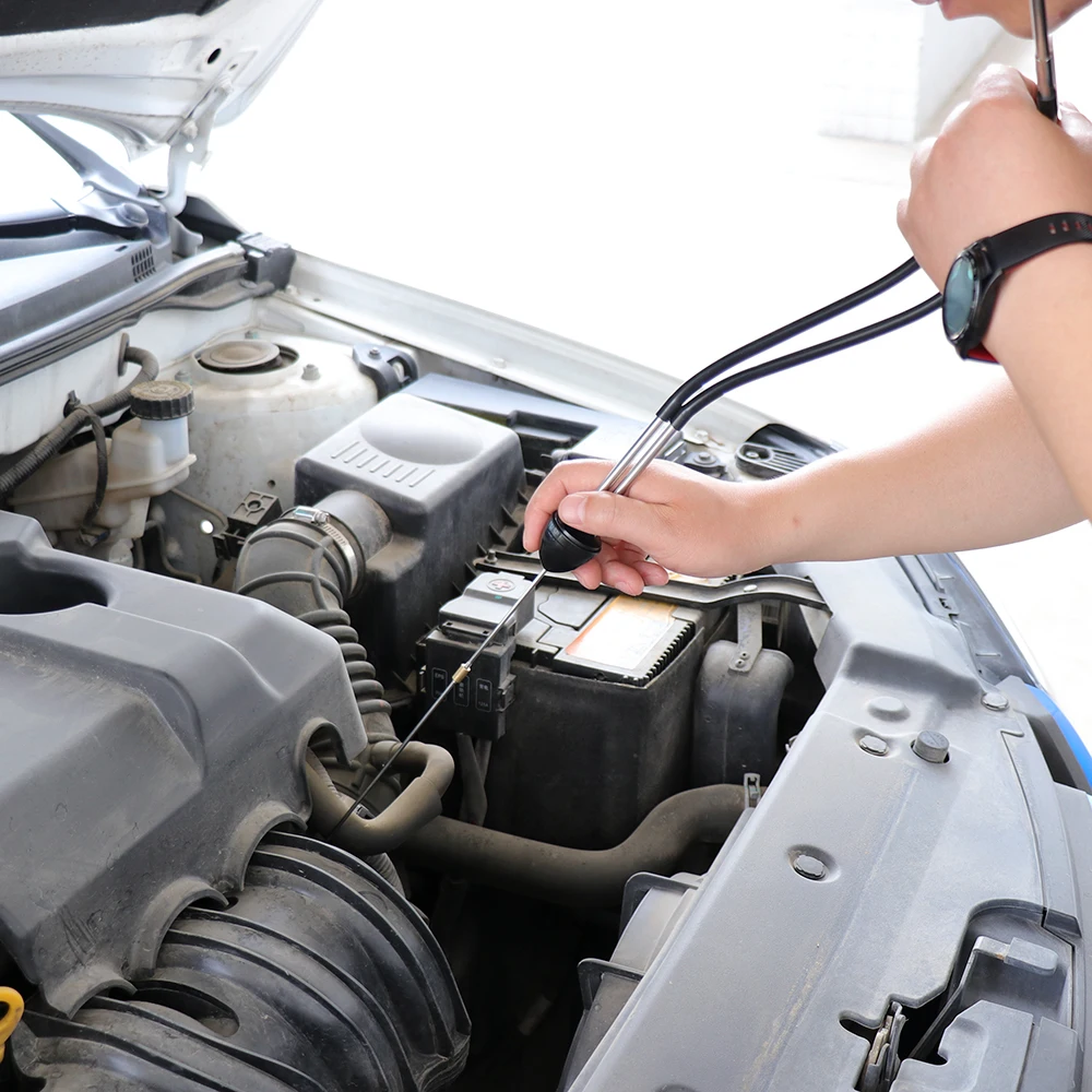 ميكانيكا السيارات اسطوانة السماعة الفولاذ المقاوم للصدأ ميكانيكا السيارات اسطوانة السماعة أداة محرك السيارة التشخيص أداة السمع #3