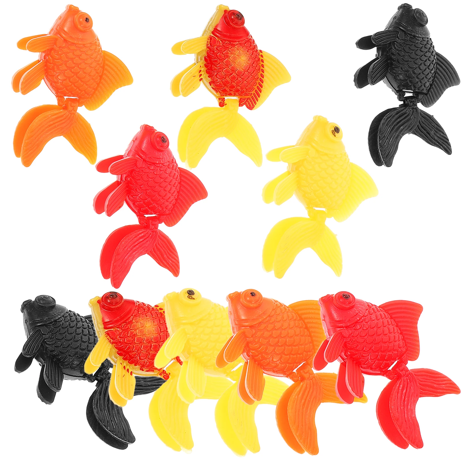 

10 Pcs Artificial Floating Goldfish Tank Decor Fake Fish Aquarium Decorations Pet Supplies Realistic Fish Figure