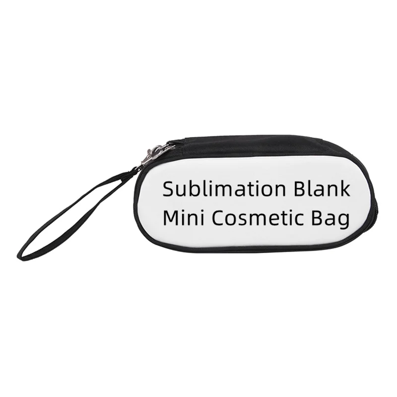 3Pcs Sublimation Blank Mini  Wristlets Cosmetic Bag Canvas Female Makeup Pouches Zipper Pencil Case Teenager Storage Bags