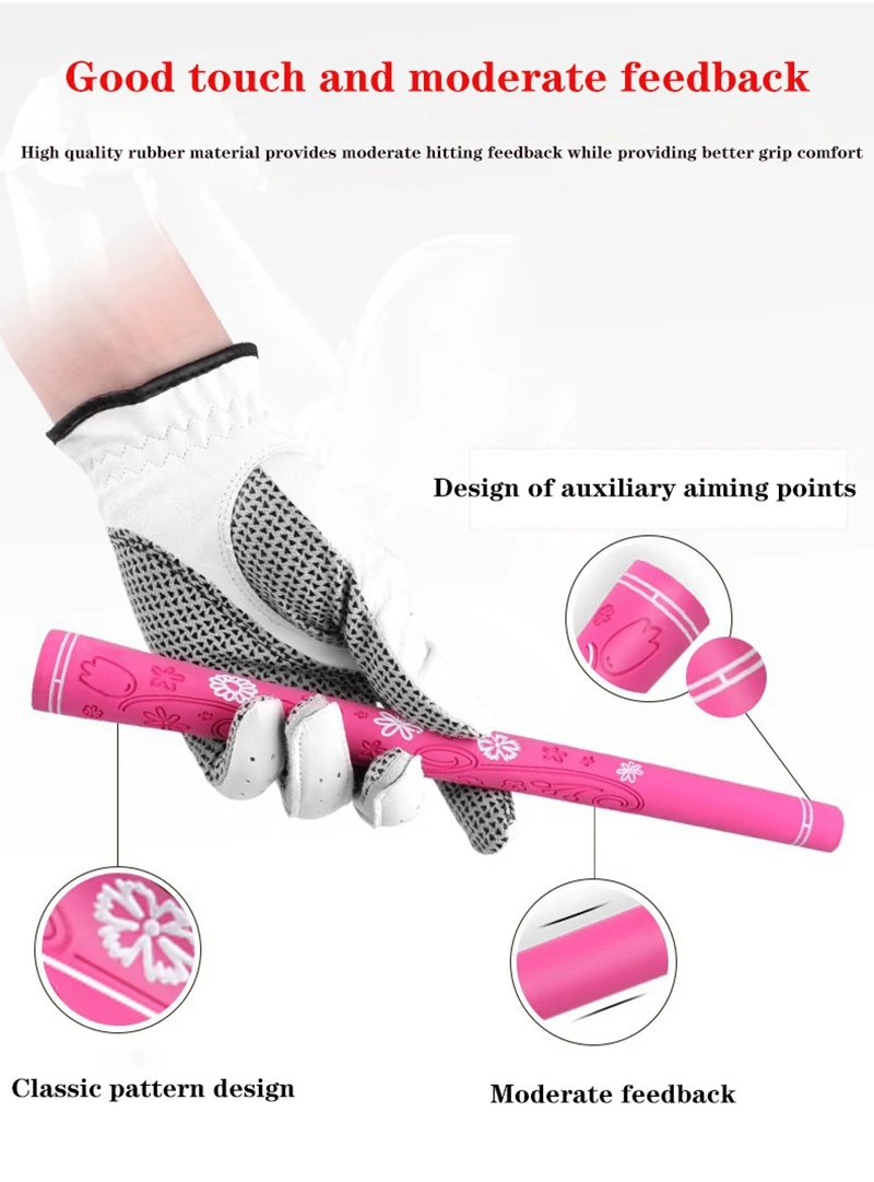 Universal Soft Rubber Golf Grips for Women, Ultra-light, 40g, Ladies, Irons, Woods