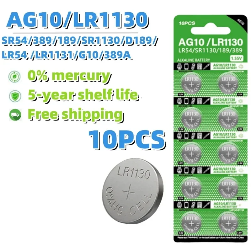 CR2032 3V Lithium Battery CR2025 CR2016 AG13 AG3 LR41 LR44 LR626 LR1130 Button Battery for Watch Toy Calculator Car Remote Keys