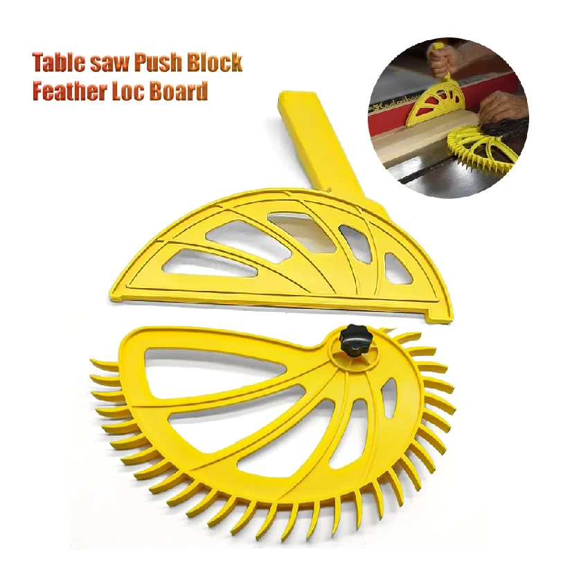 

Push Block Feather Nut Locator Board slider Safety Anti-Cutting Tool Woodworking Accessories for Table Saw Circular Trim Routers