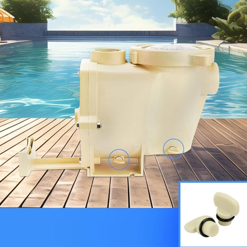 سدادات استنزاف حمام السباحة الاحترافي مع مجموعة صيانة حلقات المطاطية ملولبة