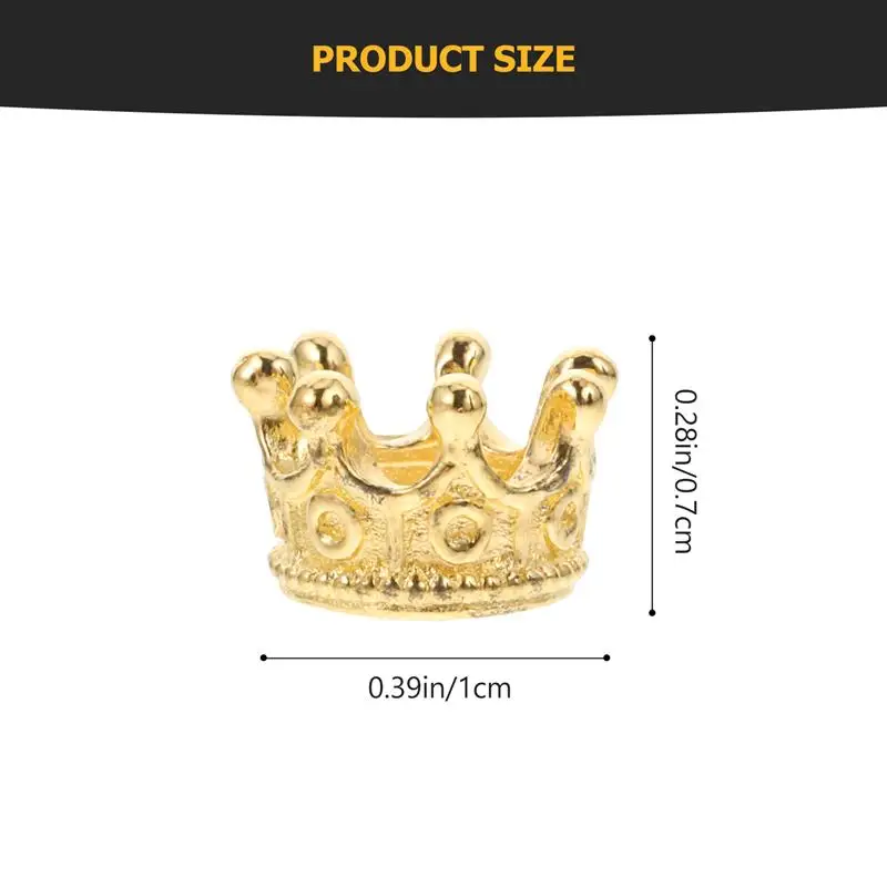 50Pcs Crown Embellishments Charms Vintage Crown Shaped Rhinestone Kits Hollow Out Beaded Rhinestone Kits DIY Making Resin Alloy