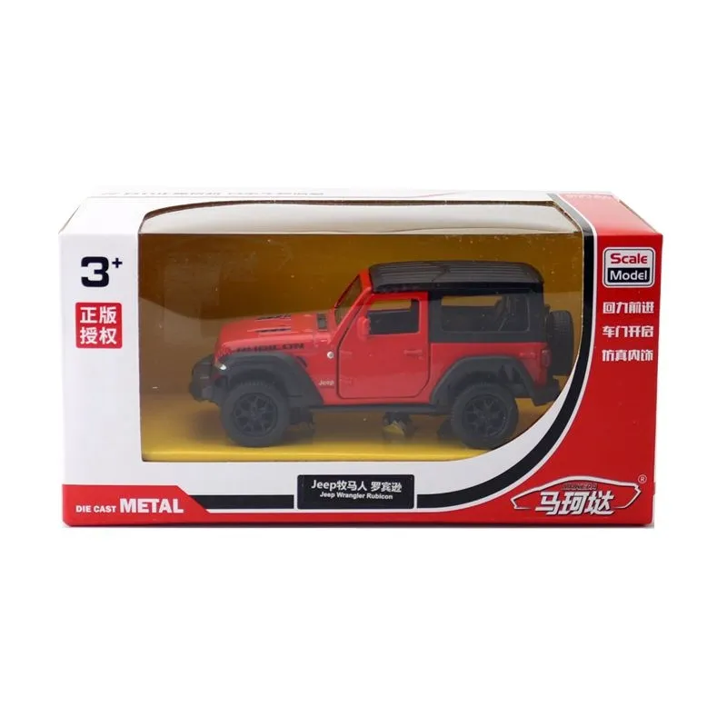 1/36 Jeep Wrangler Rubicon Off-Road Toy Car RMZ CiTY Diecast Miniature Vehicle Model Pull Back Collection Gift For Boys Kid