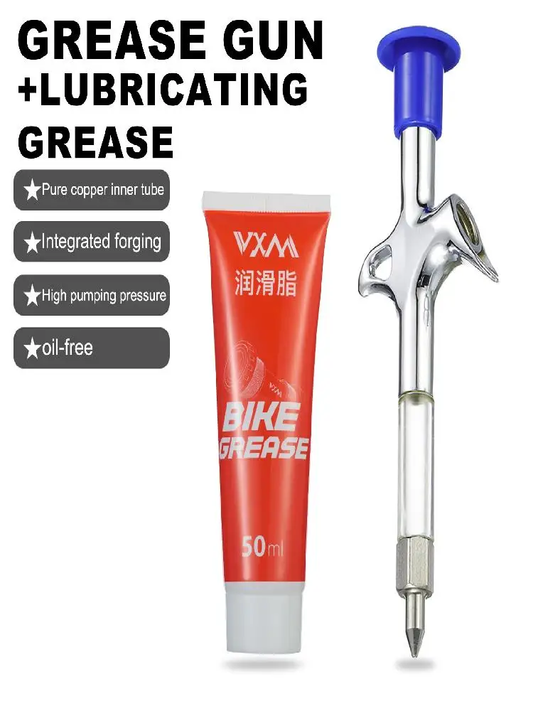 AliExpress NONE Bicycle Grease Gun Lubrication Tool Zinc Alloy Manual Pump for Mountain Bike Hub Bottom Bracket Bearings