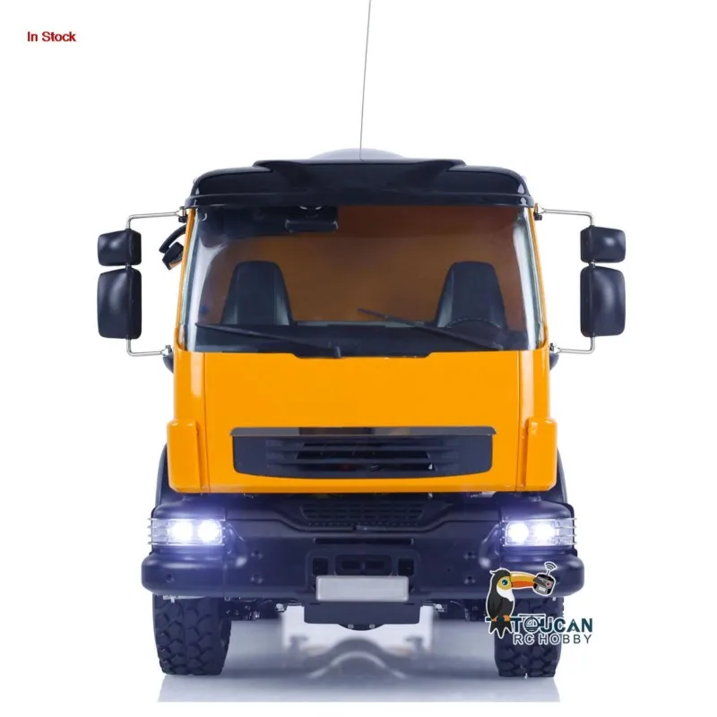 In Stock 1/14 LESU 6x6 Metal RC Mixer Truck DIY Painted Finished Remote Control Agitating Lorry Concrete Sound Light Car Boy Toy
